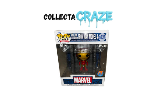 Hall Of Armor: Iron Man - Model 4 (Metallic) - #1036 - Deluxe Funko Pop! - Marvel - PX Previews Exclusives -