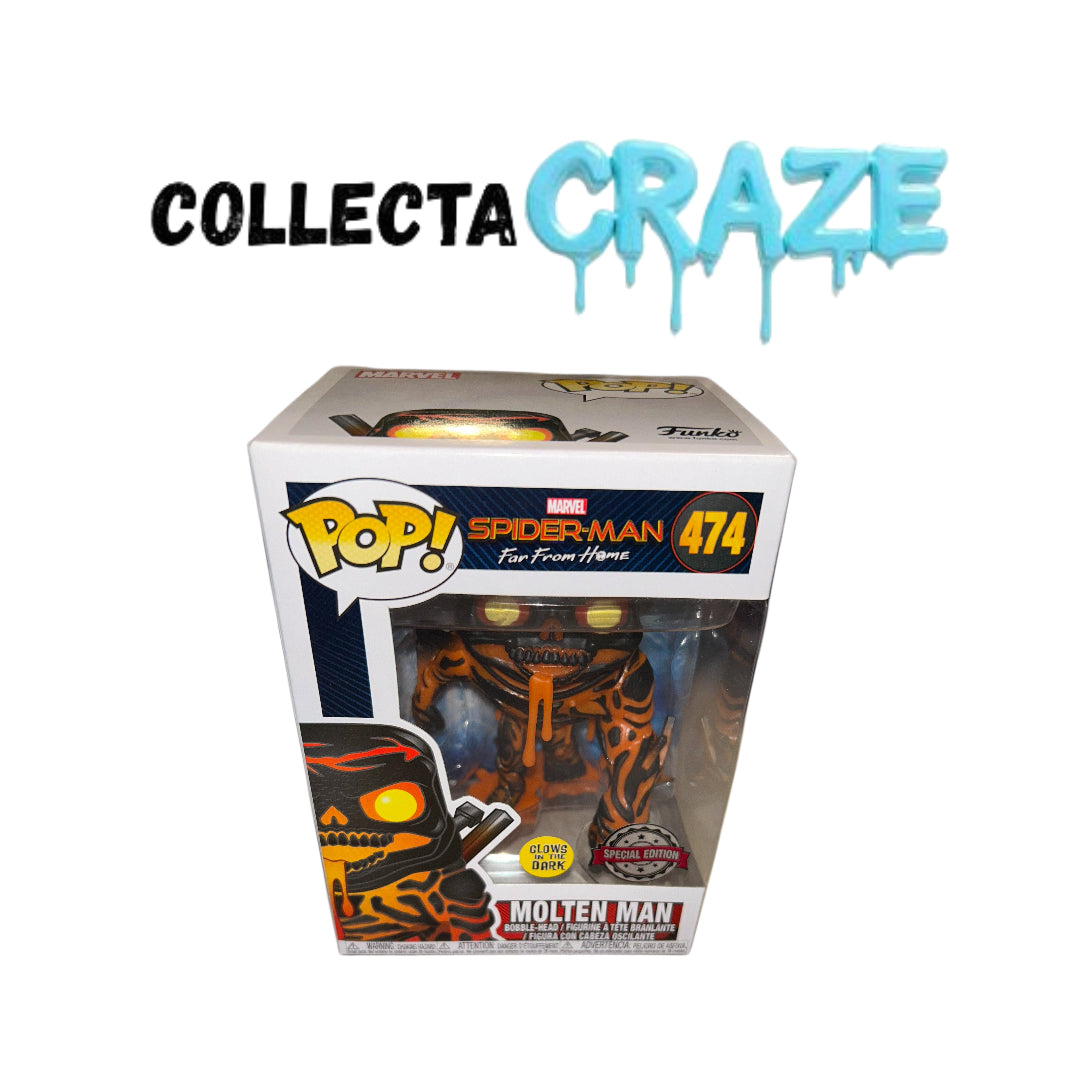 Molten Man - #474 - Funko Pop! - Spider-Man Far From Home - Glow In The Dark - Special Edition