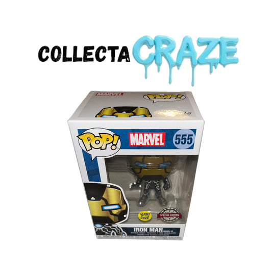 Iron Man (Model 39) - #555 - Funko Pop! - Marvel - Glow In The Dark - Special Edition