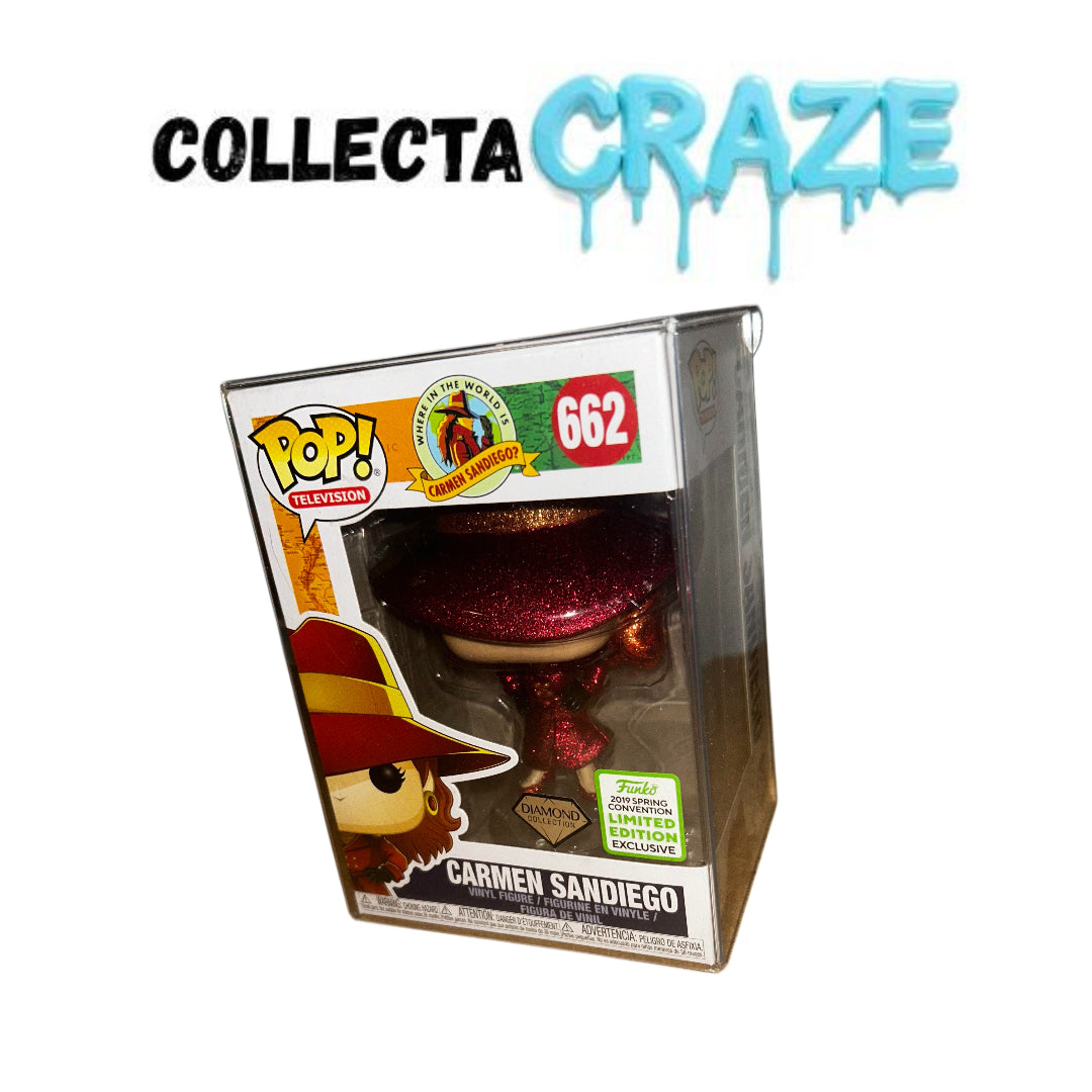 Carmen Sandiego - #662 - Funko Pop! - Diamond Collection - 2019 Spring Convention - TV - Where In The World Is Carmen Sandiego