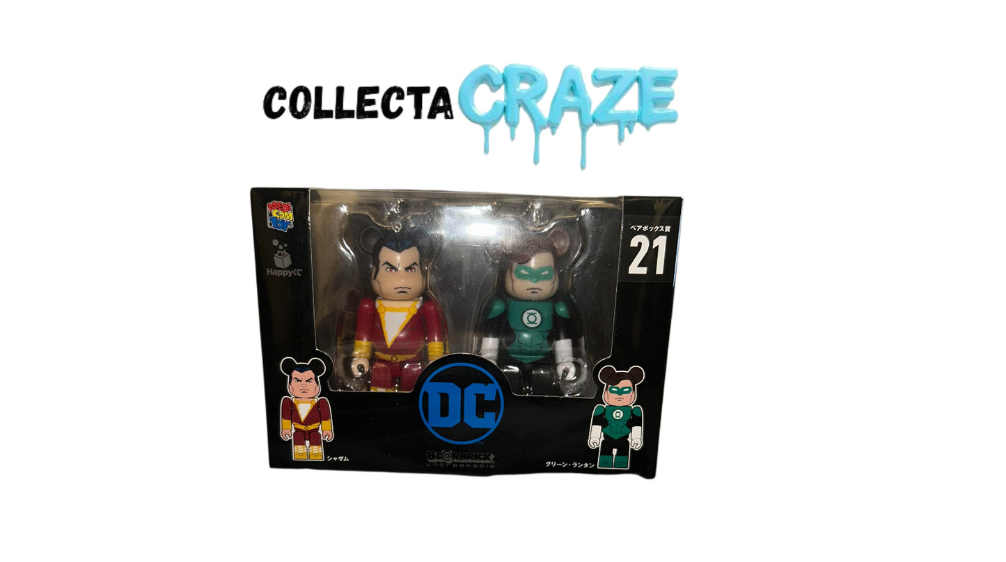 Medicom - 100% - Bearbrick - DC Comics - Be@rbrick Award 21 - Shazam & Green Lantern - 2pc