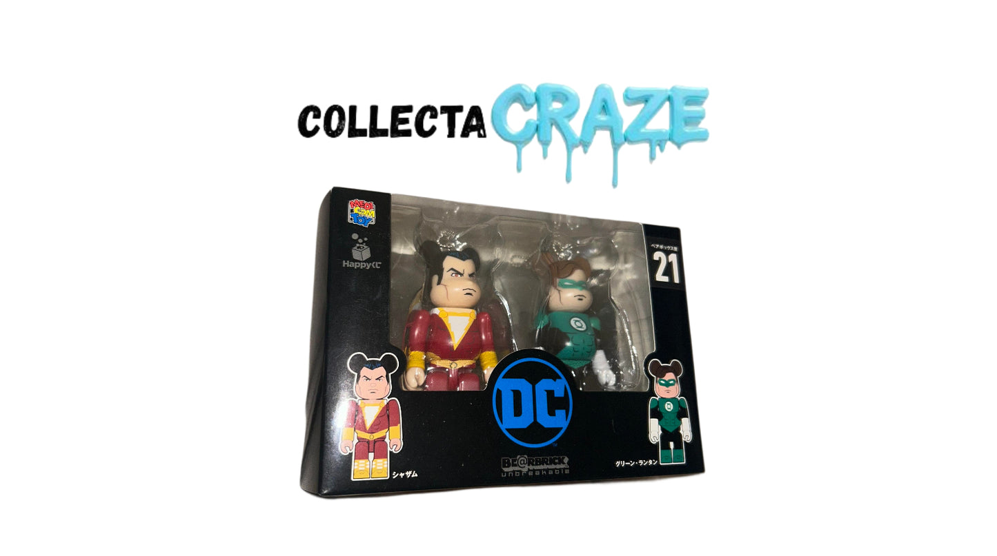 Medicom - 100% - Bearbrick - DC Comics - Be@rbrick Award 21 - Shazam & Green Lantern - 2pc