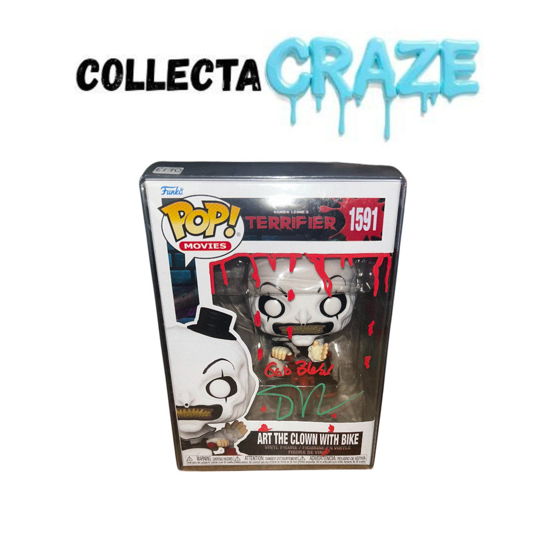 Art The Clown With Bike Signed Daniel Roebuck - #1591 - Funko Pop! - Movies - Terrifier