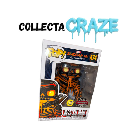 Molten Man - #474 - Funko Pop! - Spider-Man Far From Home - Glow In The Dark - Special Edition