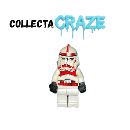 Clone Shock Trooper - Coruscant Guard (Phase 2) - White Hips - Black Head - Lego - Minifigures